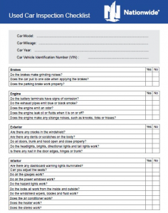 car maintenance checklist pdf