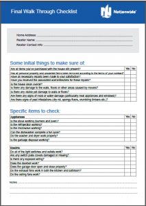 🏠 Final Walk Through Checklist for New Homeowners