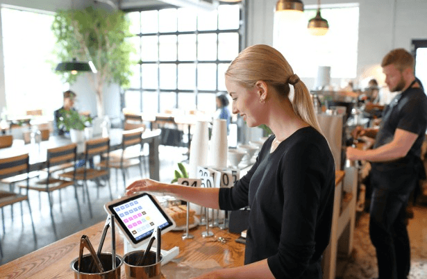 woman at register