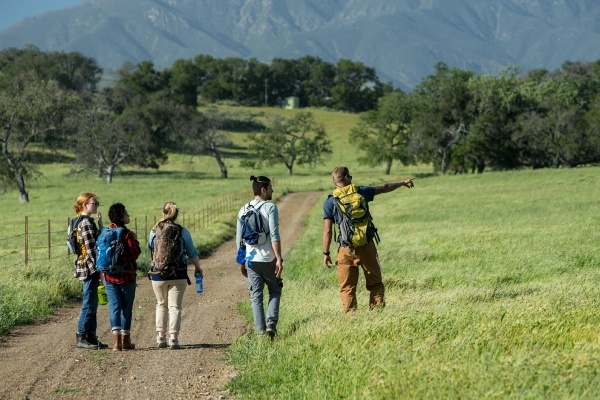 people hiking outdoors