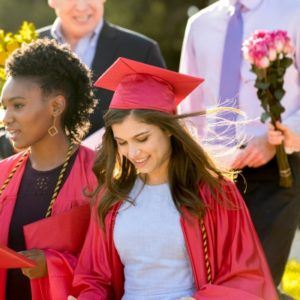 students graduating college