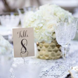 a table setting a wedding
