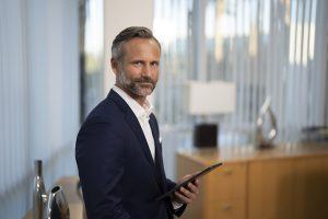 Suited Businessman in Office