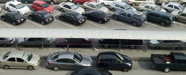 cars parked in a parking lot