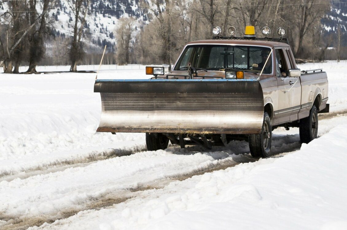 a snow plow truck