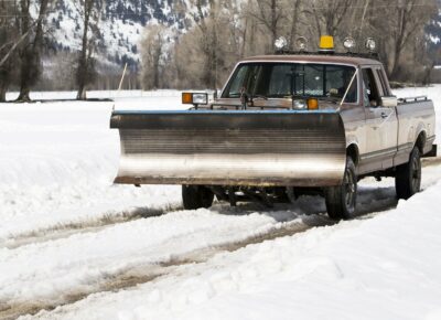 a snow plow truck