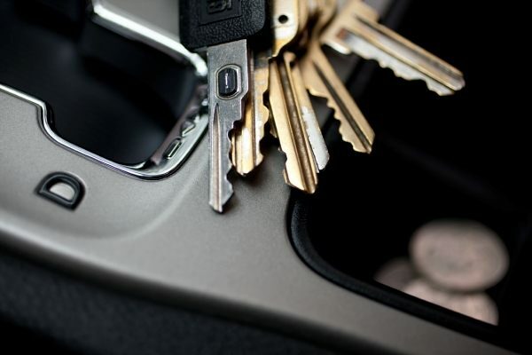 Car keys on center console