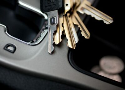 Car keys on center console