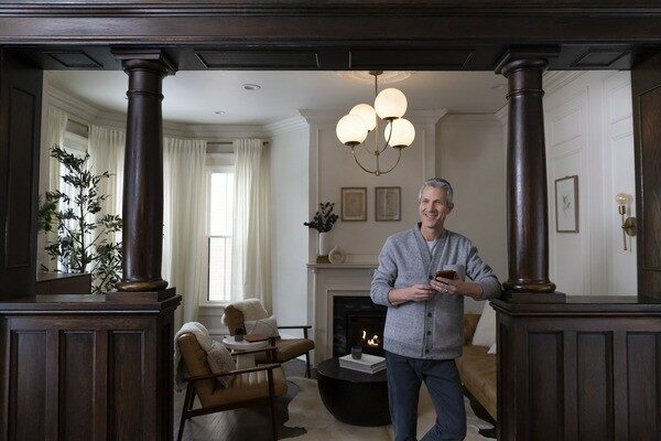 Man in living room