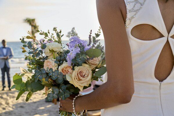 Bride Holding Flowers