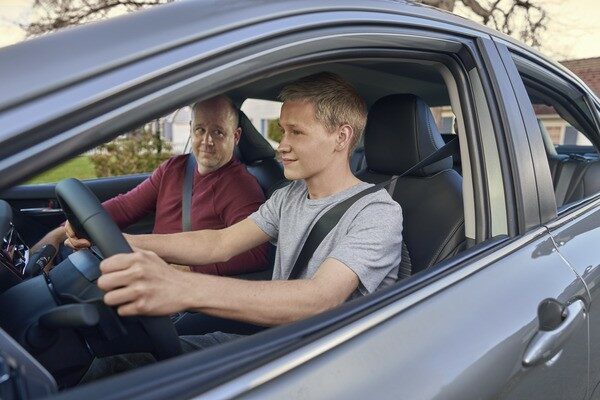 Father Teaches Son Driving