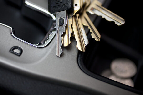Keys on Car Center Console