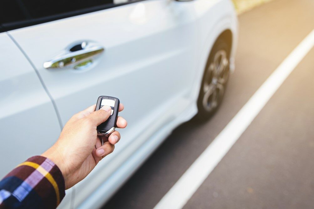 Unlocking car with a remote start key.